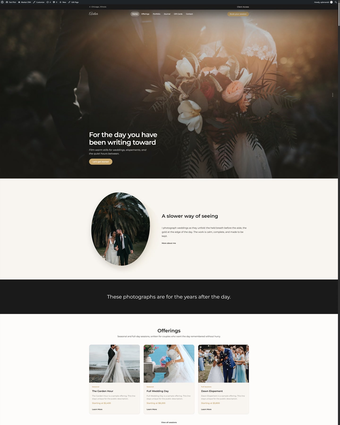 Canvas homepage in the Atelier look, from the hero through featured work.