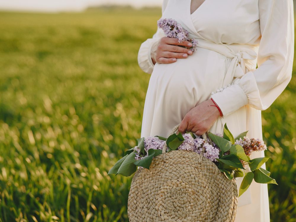 Flowy dress in the field