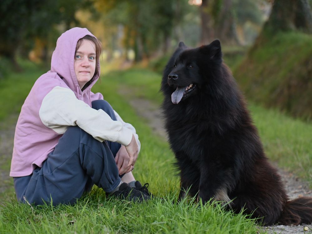 Pet and owner