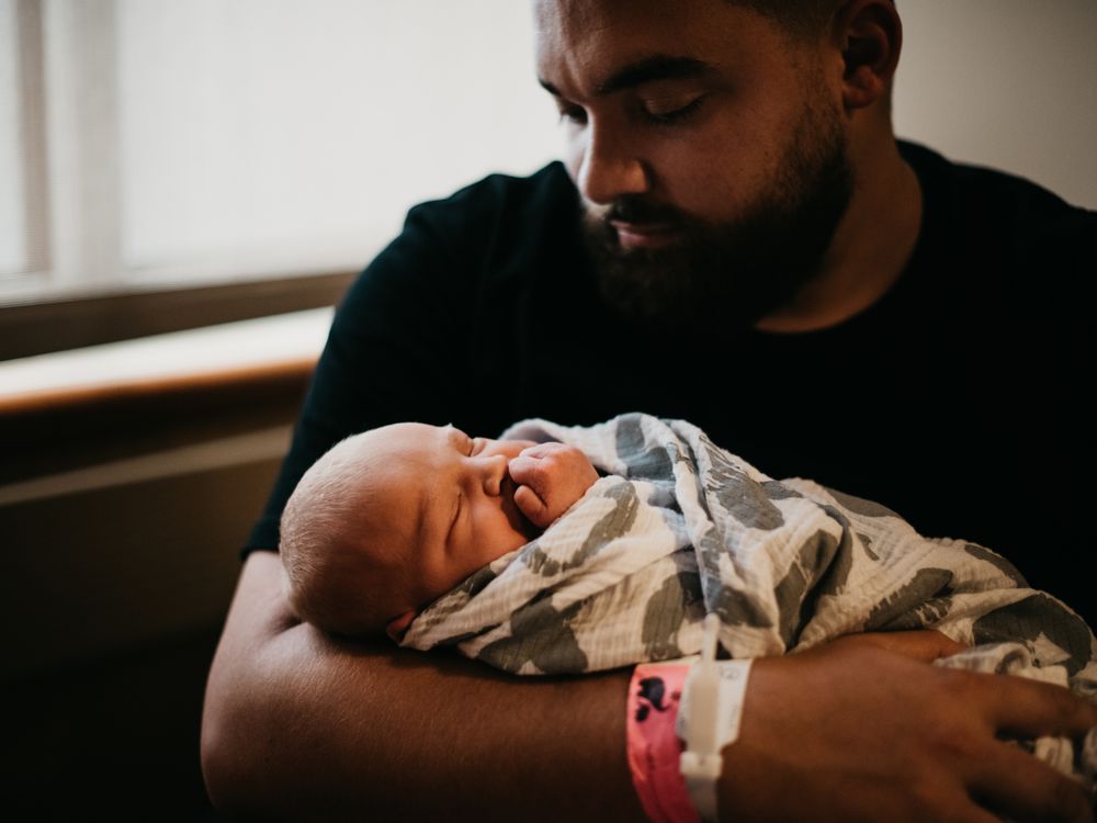 Parent and baby close-up