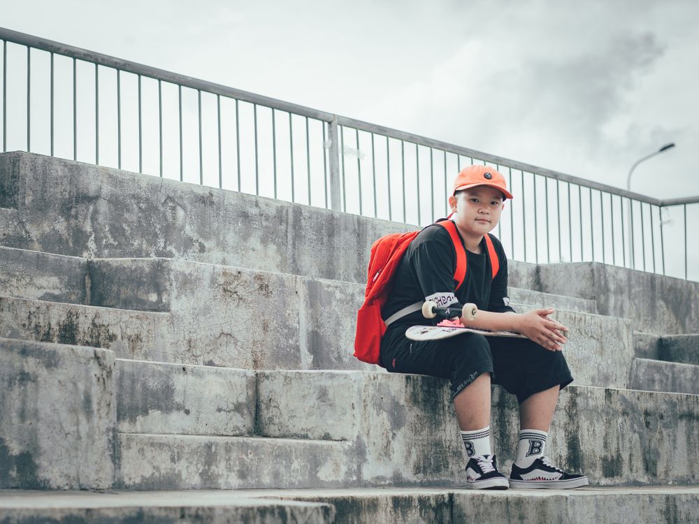 Sitting on steps or a ledge