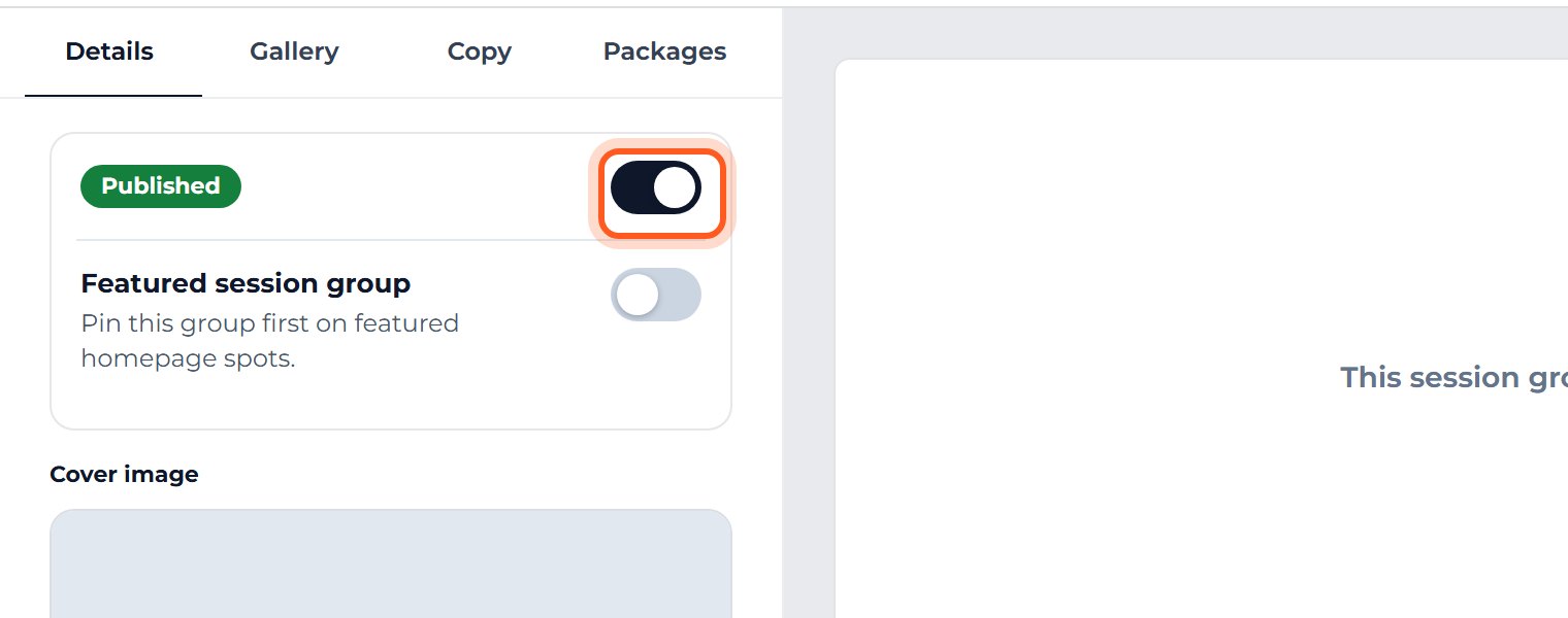 Go back to the Details tab and turn on the switch beside Unpublished.