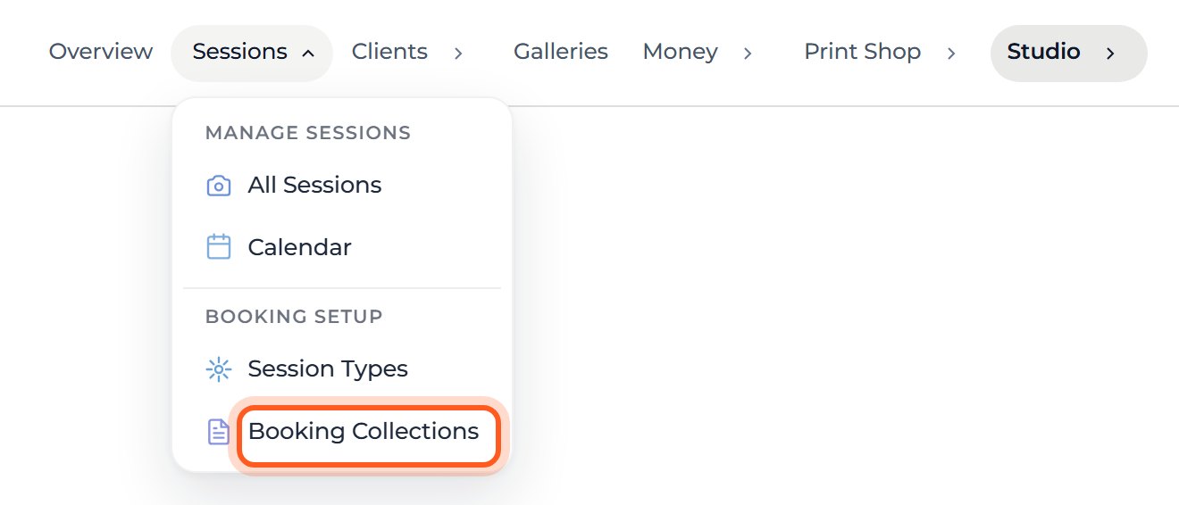Press Booking Collections.