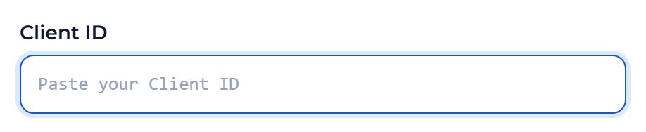 On the app's page in PayPal, copy the Client ID. Paste it into Client ID in Mankai.