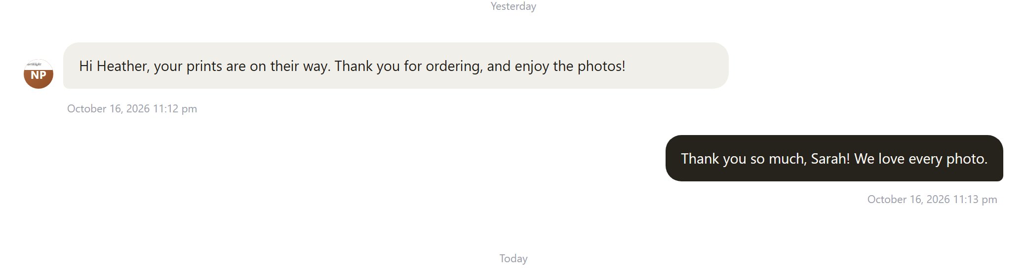 This is the same conversation you see in Mankai. See Message a client.