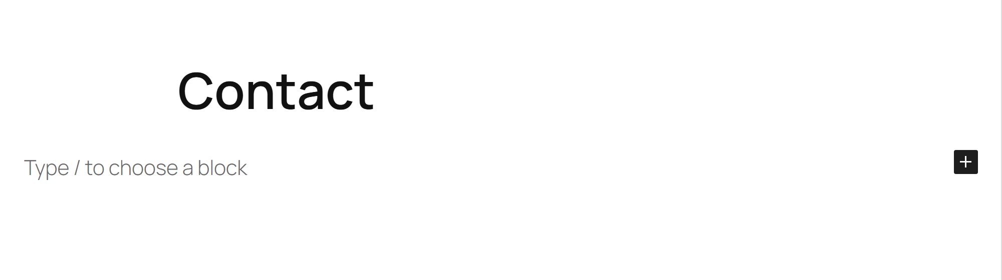 Click Add title and type Contact.