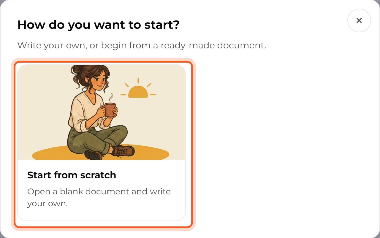 Press Start from scratch.