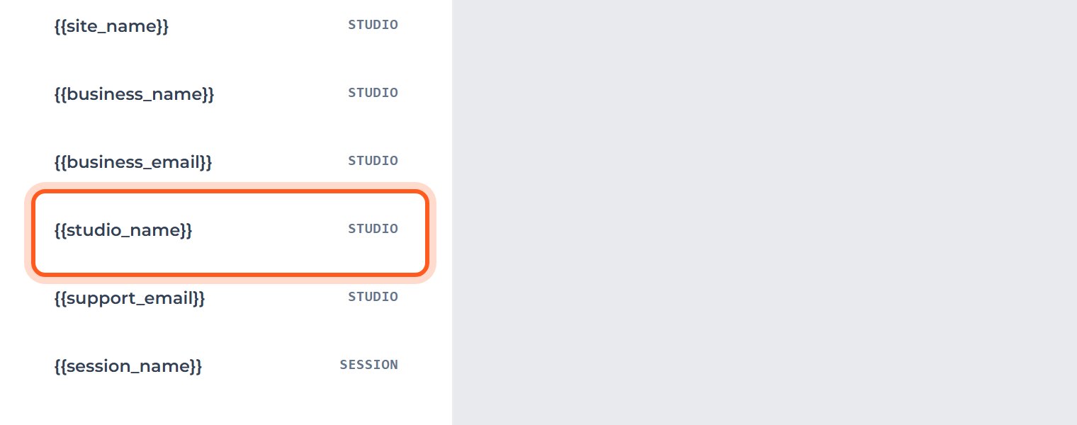 Press {{studio_name}}. It lands on the page where your cursor was.