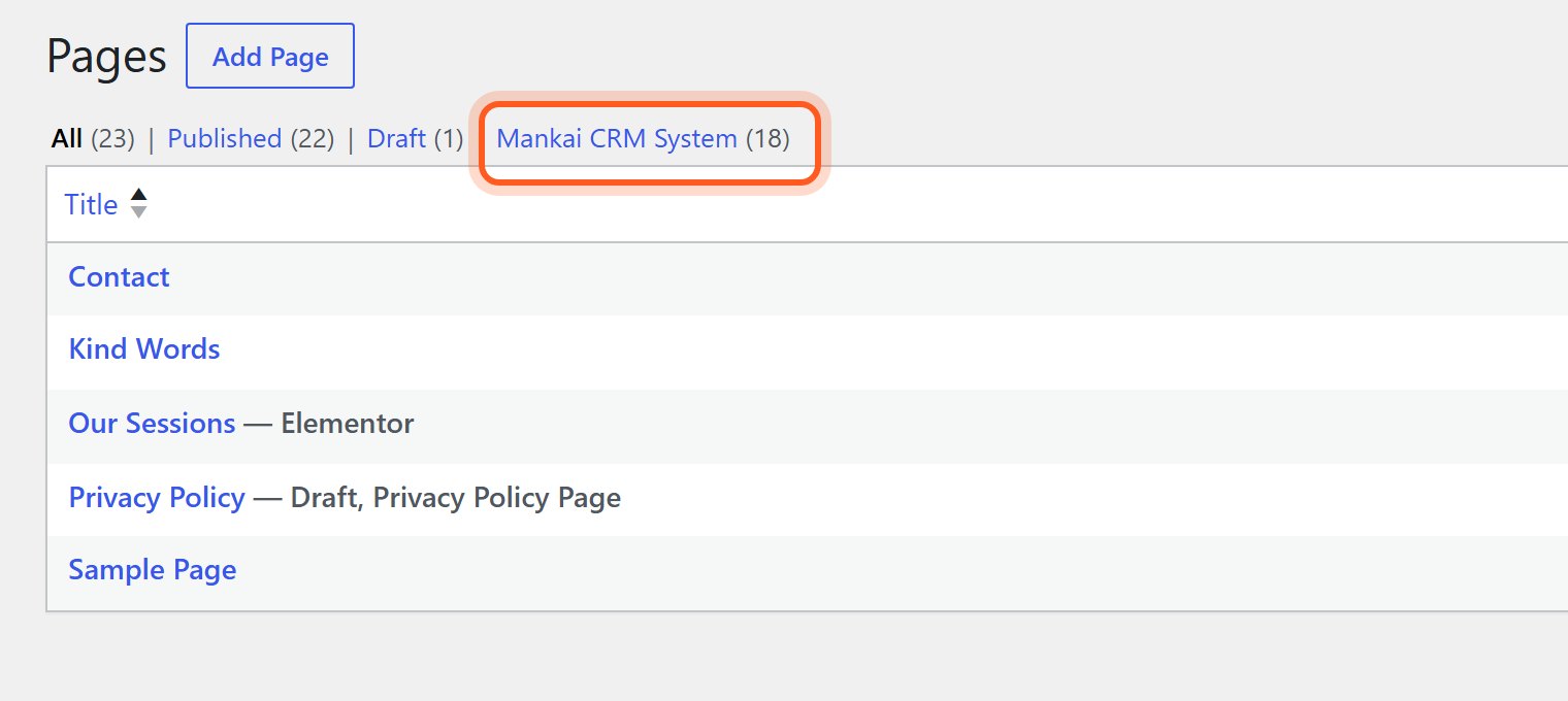 Press Mankai CRM System above the list.
