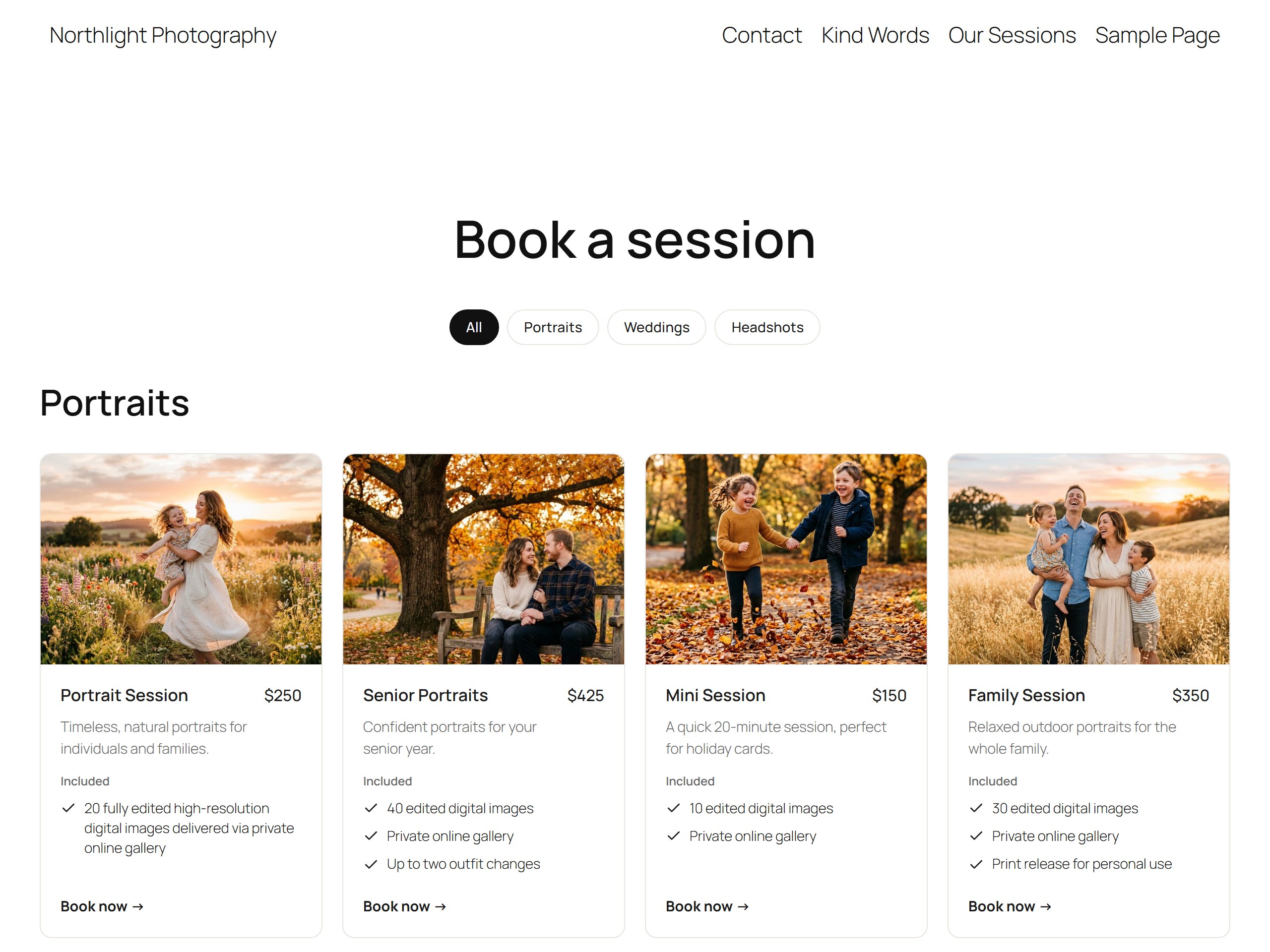 Open /book/ on your website. Your theme frames Mankai's booking page.