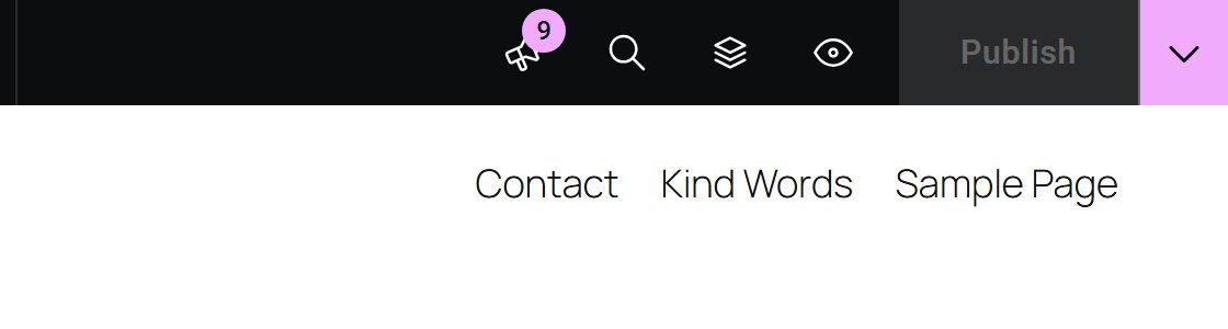The Publish button turns grey. That means your page is live.