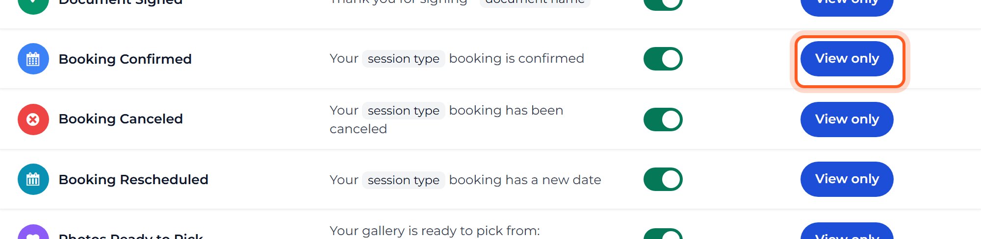 To read an email, press View only beside it. Here we open Booking Confirmed.