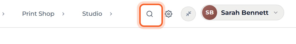 Press the magnifier at the top right.