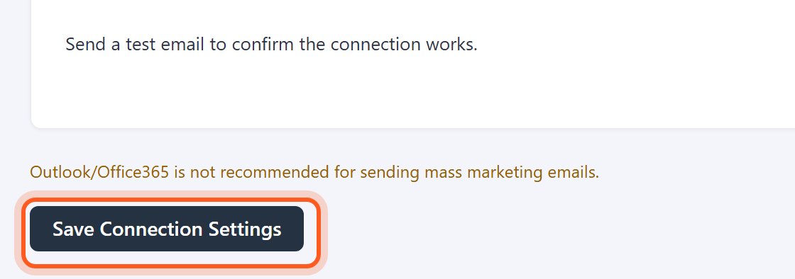 Press Save Connection Settings.