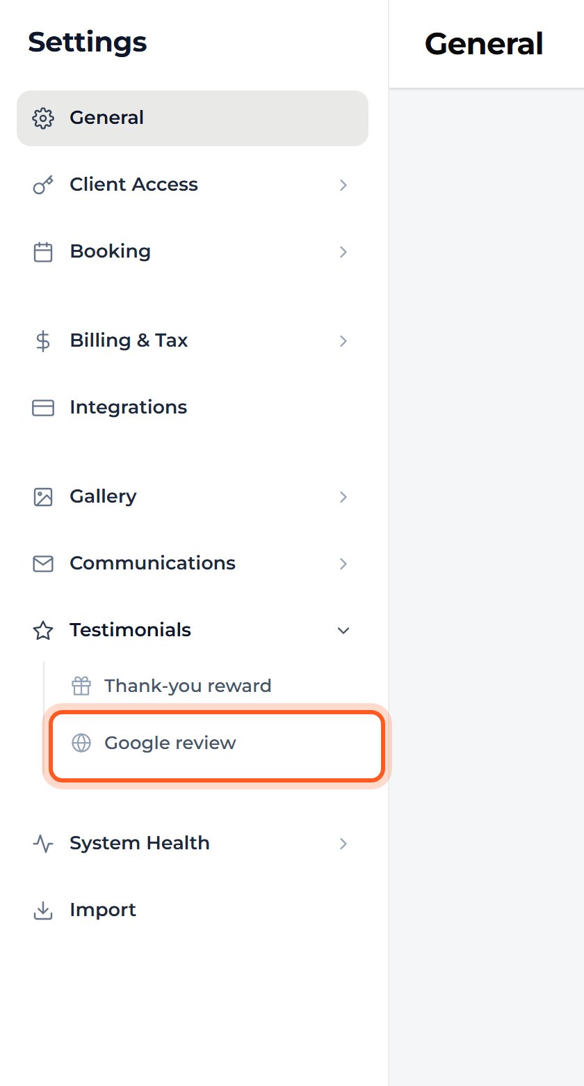 Press Google review.