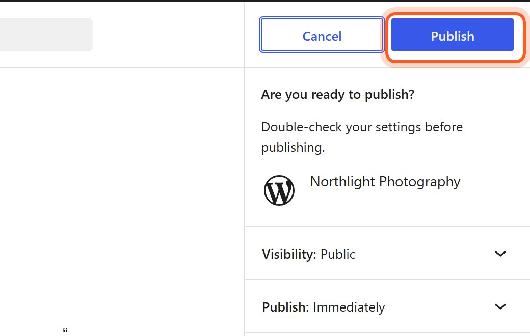 Press Publish again in the panel that opens.