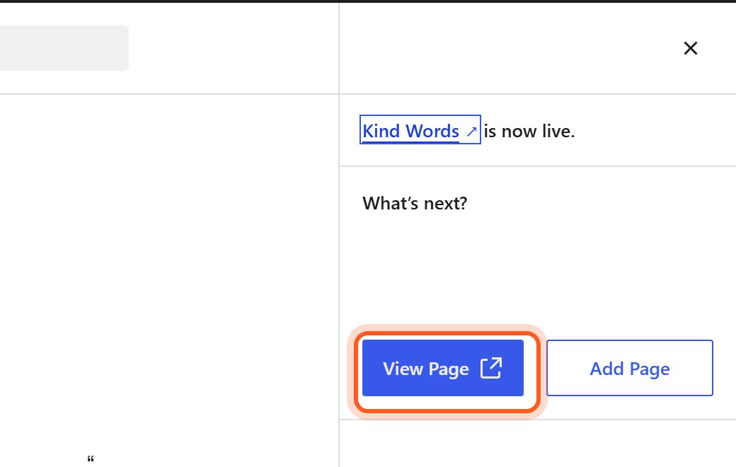 Press View Page.