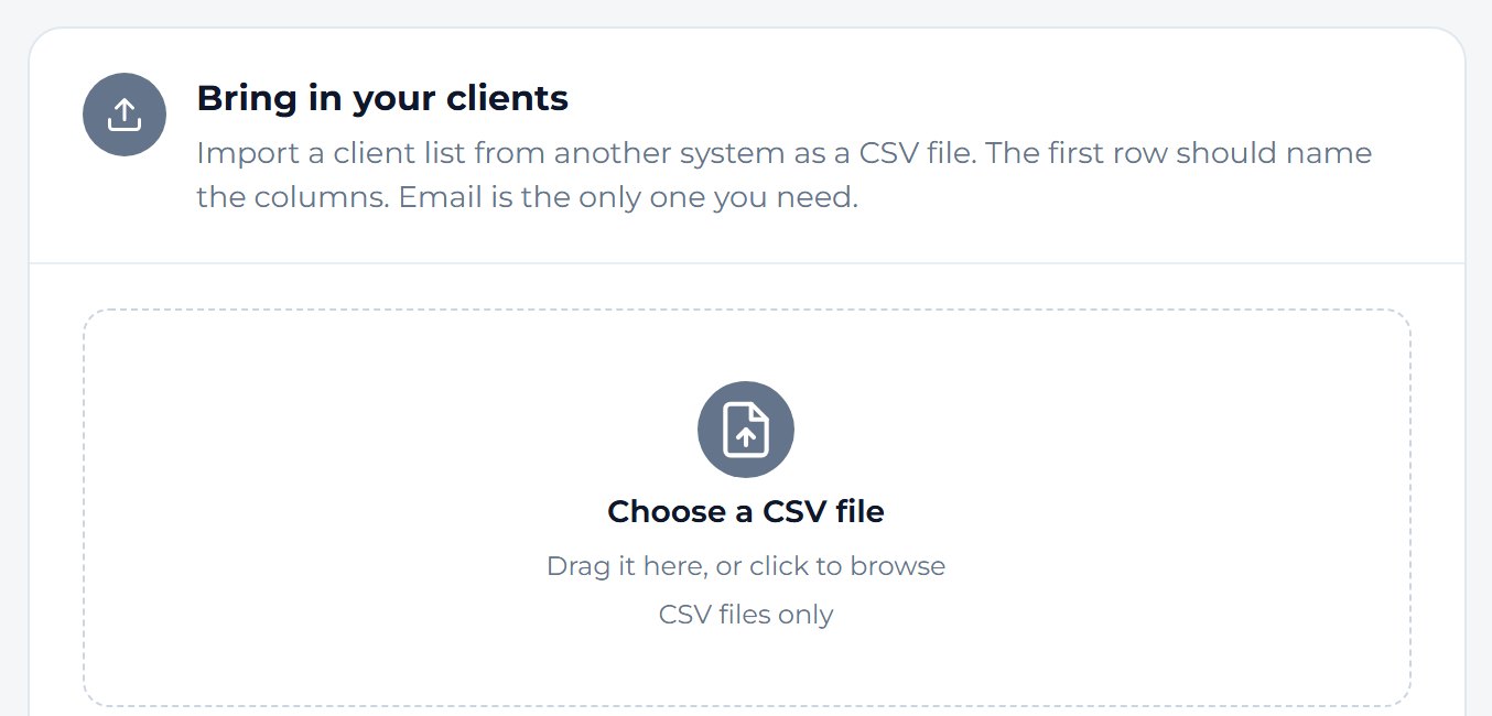 Press the Choose a CSV file box and pick your file.