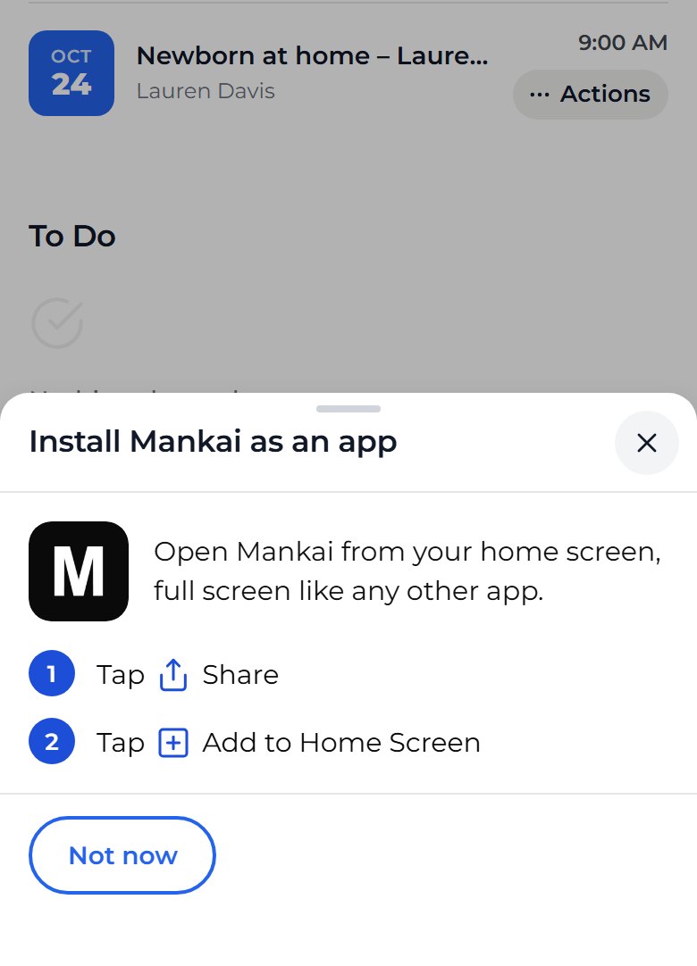 Wait a few seconds. A sheet slides up with the two steps below. No sheet? The same two steps always work.