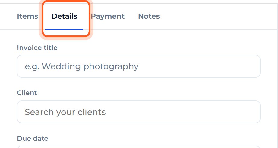 Open the Details tab.