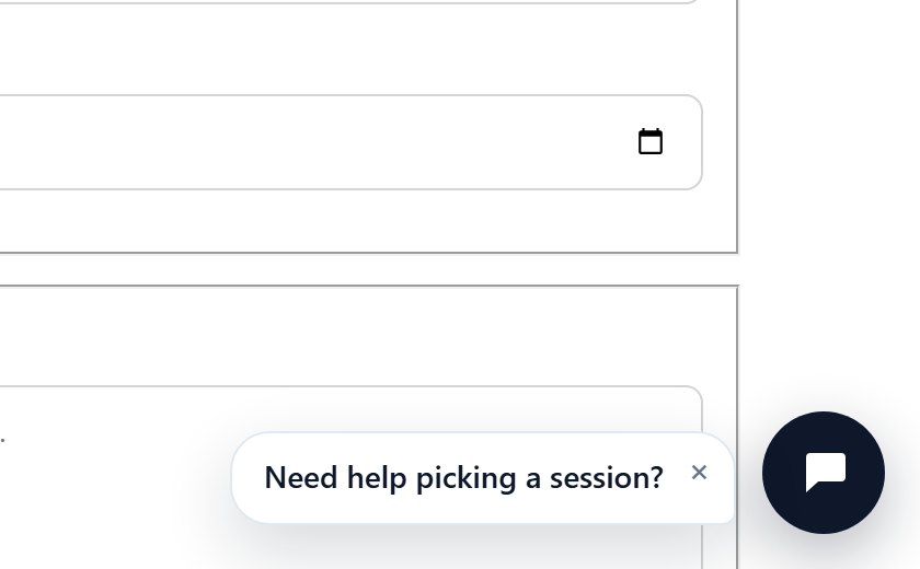 Open any page of your website in a private window. After a few seconds, your nudge pops out beside the bubble.