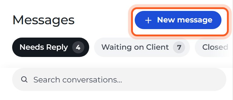 Press New message at the top of the list.