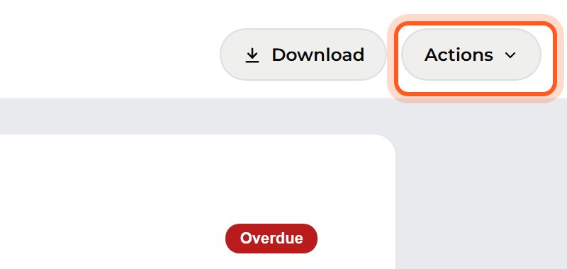 Press Actions at the top right.