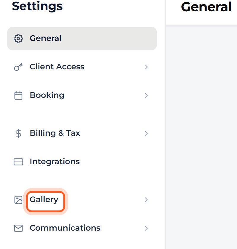 Press Gallery in the list on the left.