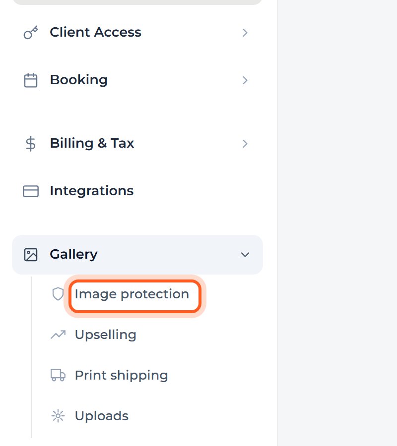 Press Image protection.