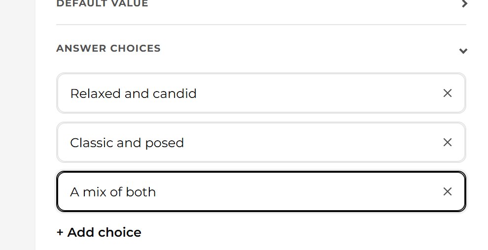Type your own words over Option 1, Option 2 and Option 3.