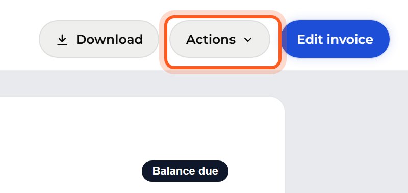 Press Actions at the top right.