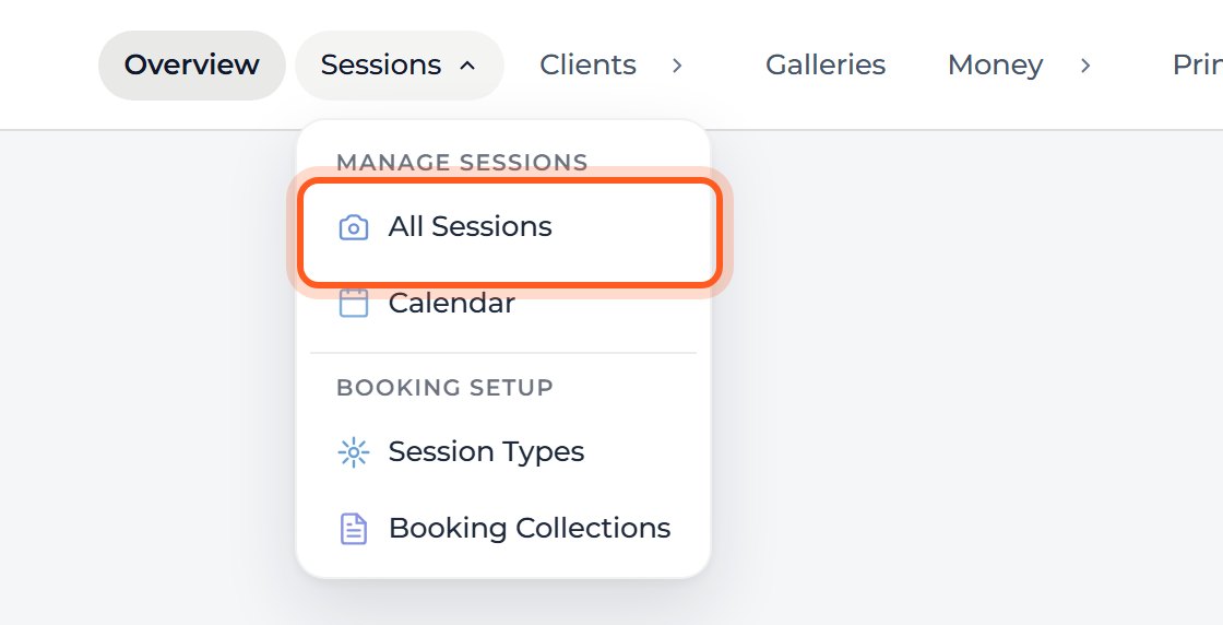 Choose All Sessions.