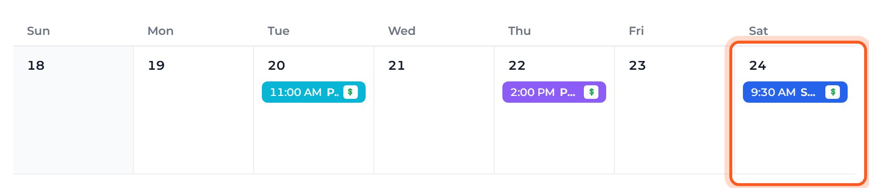 To check, move your mouse over Sessions and press Calendar. Saturday is white like your other open days.