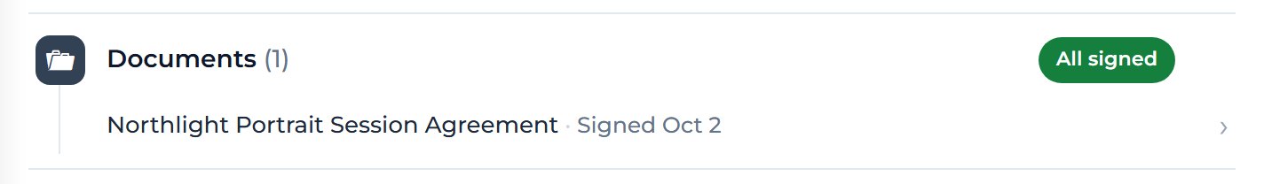 Under Documents, press the contract to read the signed copy.