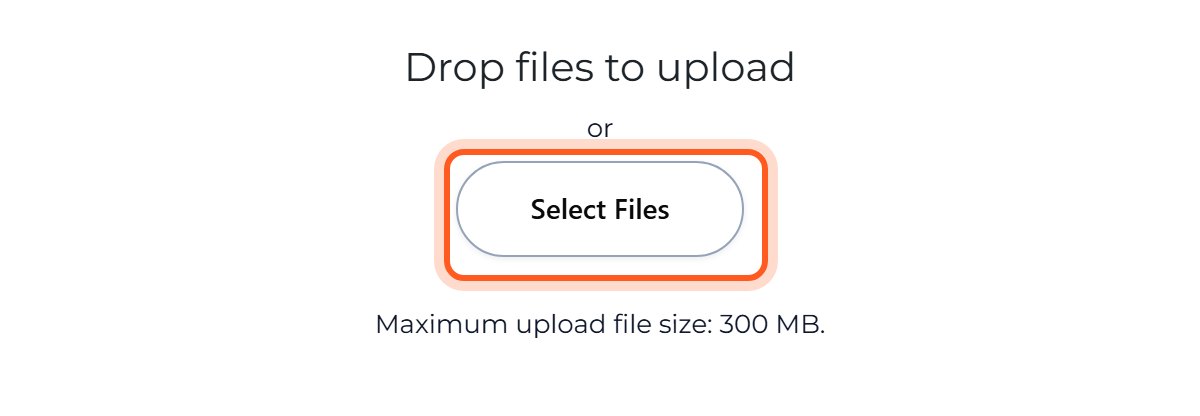 Press Select Files and choose your photo.