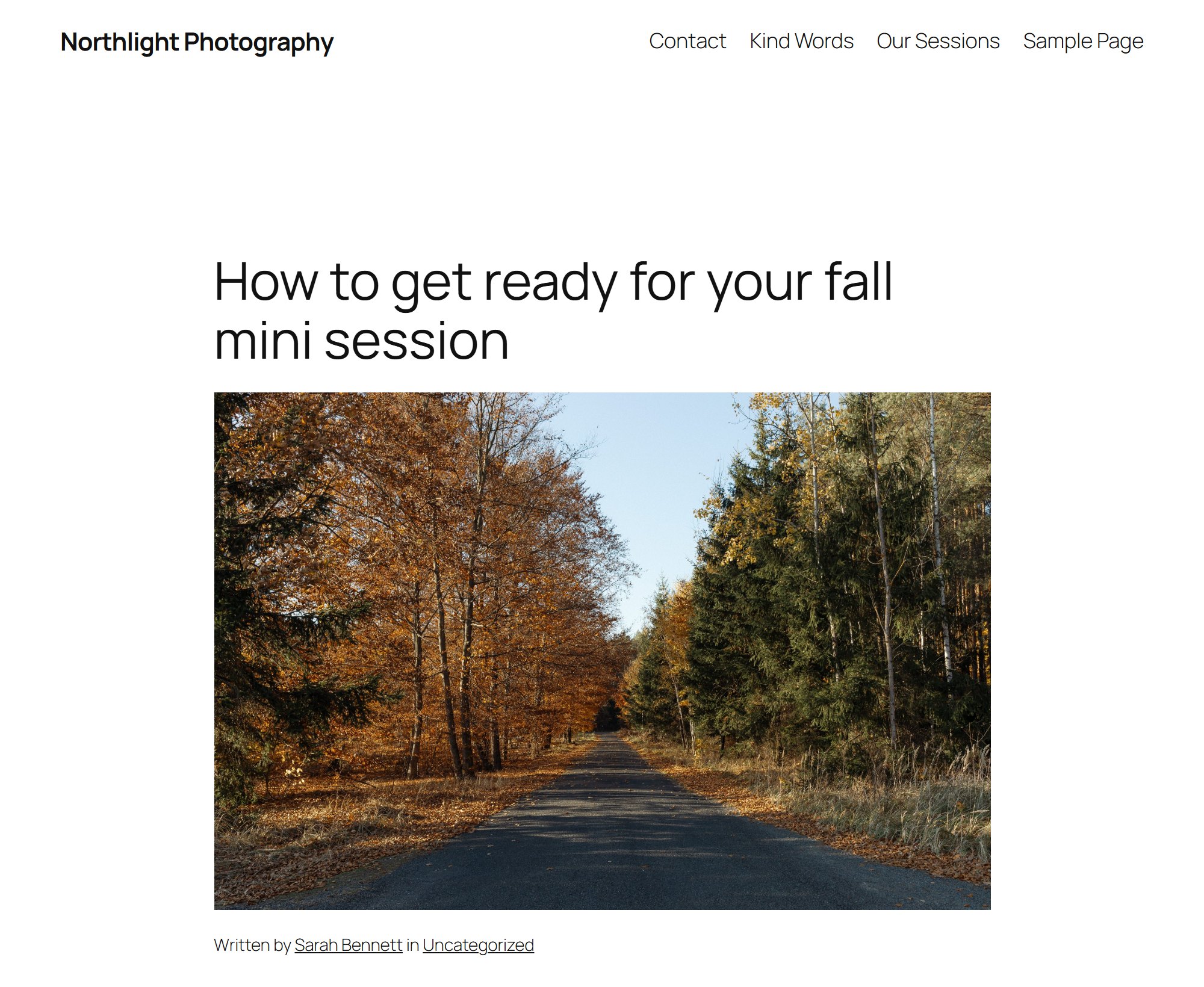 Your post is on your website, with its photo at the top.